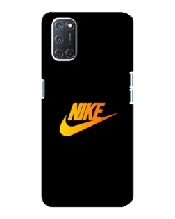 Чехол для OPPO A92 с картинкой «Золотой логотип Nike»