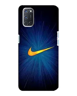 Чехол для OPPO A92 с картинкой «Синий пульс Nike»