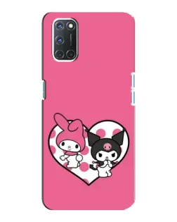 Чехол для OPPO A92 с картинкой «Kuromi и My Melody»