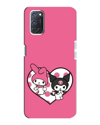 Чехол для OPPO A92 с картинкой «Kuromi и My Melody»
