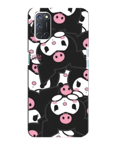 Чехол для OPPO A92 с картинкой «Паттерн голов Куроми»