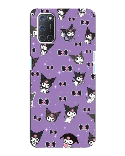 Чехол для OPPO A92 с картинкой «Kuromi — паттерн»