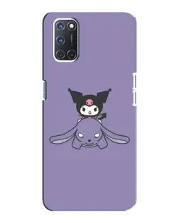 Чехол для OPPO A92 с картинкой «Kuromi на лиловом фоне»