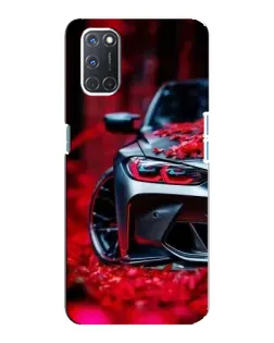 Чохол для OPPO A92 з картинкою «Спортивна BMW та квіти»