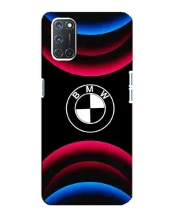 Чохол для OPPO A92 з картинкою «Логотип BMW та неонові дуги»