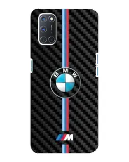 Чохол для OPPO A92 з картинкою «Емблема BMW та карбон»