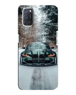 Чохол для OPPO A92 з картинкою «BMW у зимовому лісі»