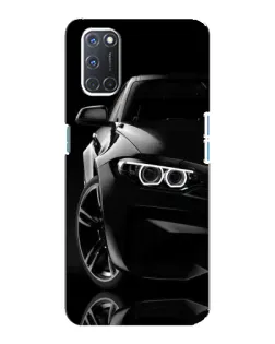Чохол для OPPO A92 з картинкою «Чорна BMW — профіль»