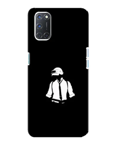 Чохол для OPPO A92 з картинкою «PUBG — білий шолом»