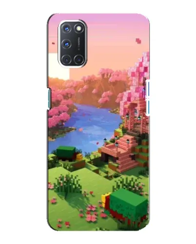 Чохол для OPPO A92 з картинкою «Рожеве дерево Minecraft»