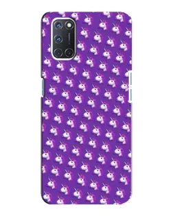 Чохол для OPPO A92 з картинкою «Єдинороги на фіолетовому»