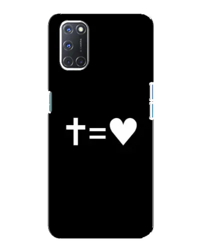 Чохол для OPPO A92 з картинкою «Хрест та Серце»