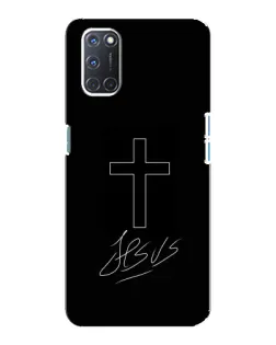 Чехол для OPPO A92 с картинкой «Графический крест Jesus» Чехол для OPPO A92 с картинкой «Графический крест Jesus»