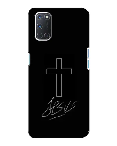 Чехол для OPPO A92 с картинкой «Графический крест Jesus» Чехол для OPPO A92 с картинкой «Графический крест Jesus»