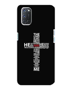 Чехол для OPPO A92 с картинкой «Текстовый крест» Чехол для OPPO A92 с картинкой «Текстовый крест»