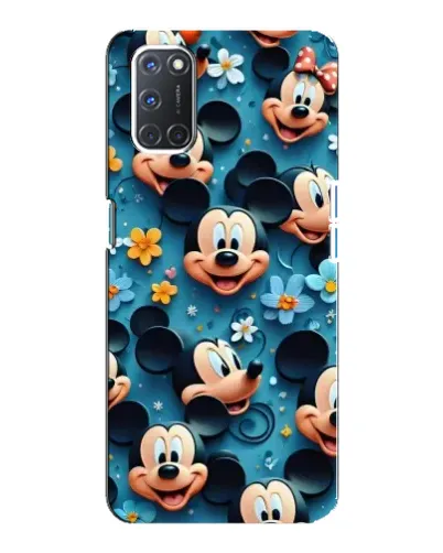 Чохол для OPPO A92 з картинкою «Паттерн Міккі та Мінні»
