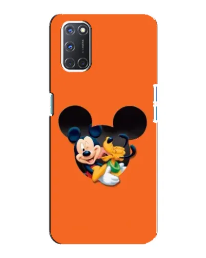 Чохол для OPPO A92 з картинкою «Серце Міккі Мінні»