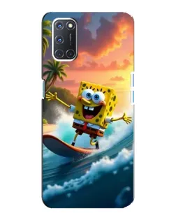 Чохол для OPPO A92 з картинкою «Губка Боб серфінгіст»