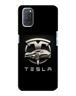 Чохол для OPPO A92 з картинкою «Tesla — срібне авто» Чохол для OPPO A92 з картинкою «Tesla — срібне авто»