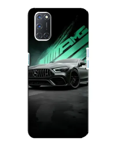 Чехол для OPPO A92 с картинкой «Темный Mercedes AMG»
