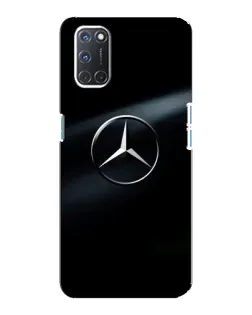 Чехол для OPPO A92 с картинкой «Mercedes на металле»