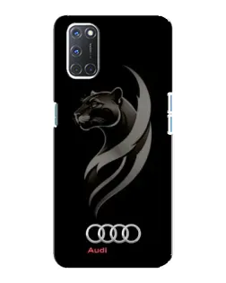 Чохол для OPPO A92 з картинкою «Графіка — пантера та Audi»