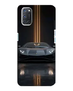 Чохол для OPPO A92 з картинкою «Lamborghini золоті лінії»