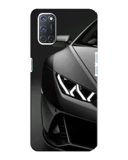 Чехол для OPPO A92 с картинкой «Lamborghini фары детализация»