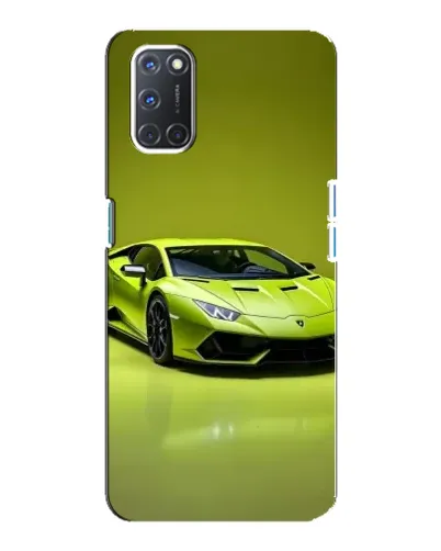 Чехол для OPPO A92 с картинкой «Салатовый Lamborghini Huracan»