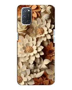 Чохол для OPPO A92 з картинкою «Бежевий флористичний декор»