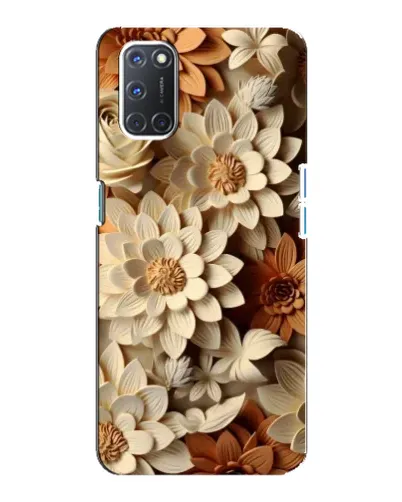 Чохол для OPPO A92 з картинкою «Бежевий флористичний декор»