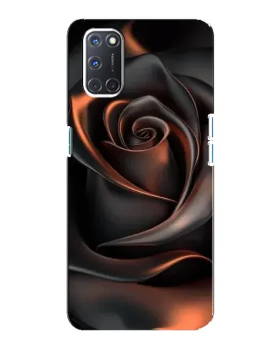Чохол для OPPO A92 з картинкою «Шовкова чорна троянда»
