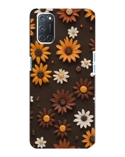 Чохол для OPPO A92 з картинкою «Візерунок з маленьких соняшників»