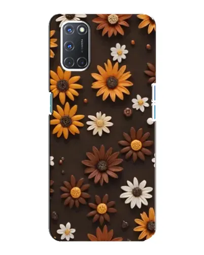 Чохол для OPPO A92 з картинкою «Візерунок з маленьких соняшників»