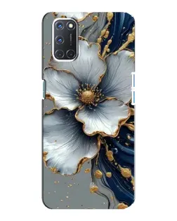 Чохол для OPPO A92 з картинкою «Біла квітка та золотий флюїд»