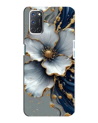 Чохол для OPPO A92 з картинкою «Біла квітка та золотий флюїд» Чохол для OPPO A92 з картинкою «Біла квітка та золотий флюїд»