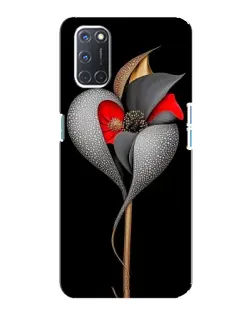 Чохол для OPPO A92 з картинкою «Срібна фантазійна квітка»