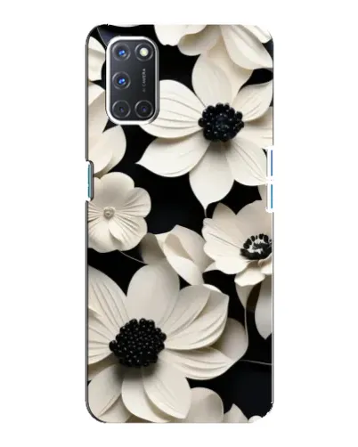 Чохол для OPPO A92 з картинкою «Об'ємні білі квіти»
