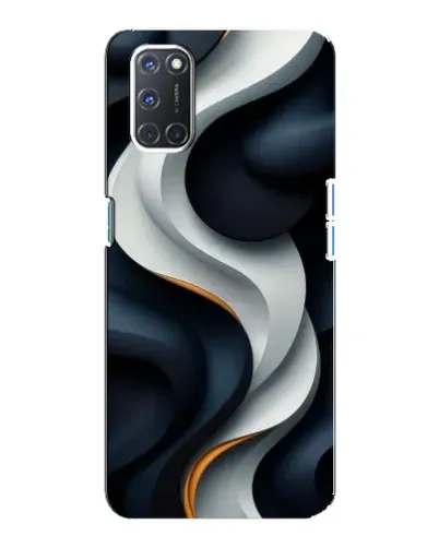 Чохол для OPPO A92 з картинкою «Об'ємні чорно-білі стрічки» Чохол для OPPO A92 з картинкою «Об'ємні чорно-білі стрічки»
