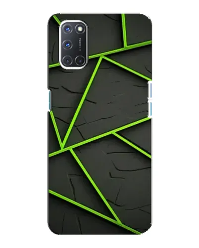Чохол для OPPO A92 з картинкою «Зелені геометричні лінії» Чохол для OPPO A92 з картинкою «Зелені геометричні лінії»