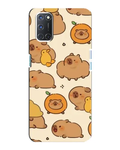 Чохол для OPPO A92 з картинкою «Капібари з апельсинами»