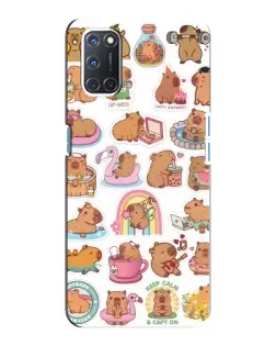 Чохол для OPPO A92 з картинкою «Капібари набір» Чохол для OPPO A92 з картинкою «Капібари набір»