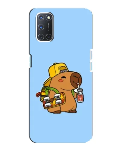 Чохол для OPPO A92 з картинкою «Капібара на скейті»