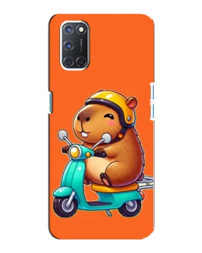 Чохол для OPPO A92 з картинкою «Капібара на скутері»