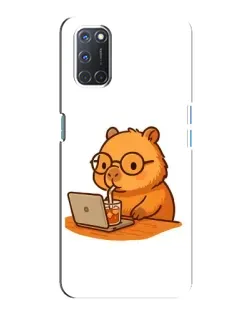 Чохол для OPPO A92 з картинкою «Капібара з ноутбуком» Чохол для OPPO A92 з картинкою «Капібара з ноутбуком»