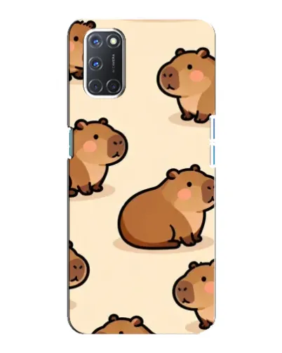 Чохол для OPPO A92 з картинкою «Паттерн милих капібар»