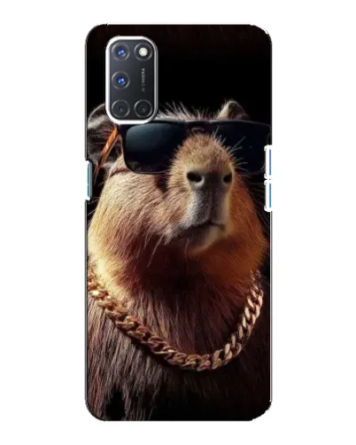 Чохол для OPPO A92 з картинкою «Капібара золотий ланцюг»