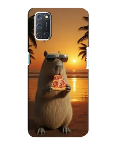 Чохол для OPPO A92 з картинкою «Капібара з піцою»