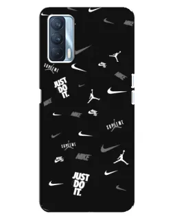Чехол для OPPO A92s с картинкой «Nike Black Pattern» Чехол для OPPO A92s с картинкой «Nike Black Pattern»