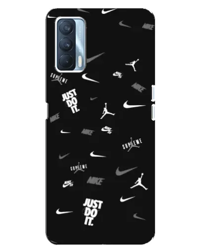 Чехол для OPPO A92s с картинкой «Nike Black Pattern»